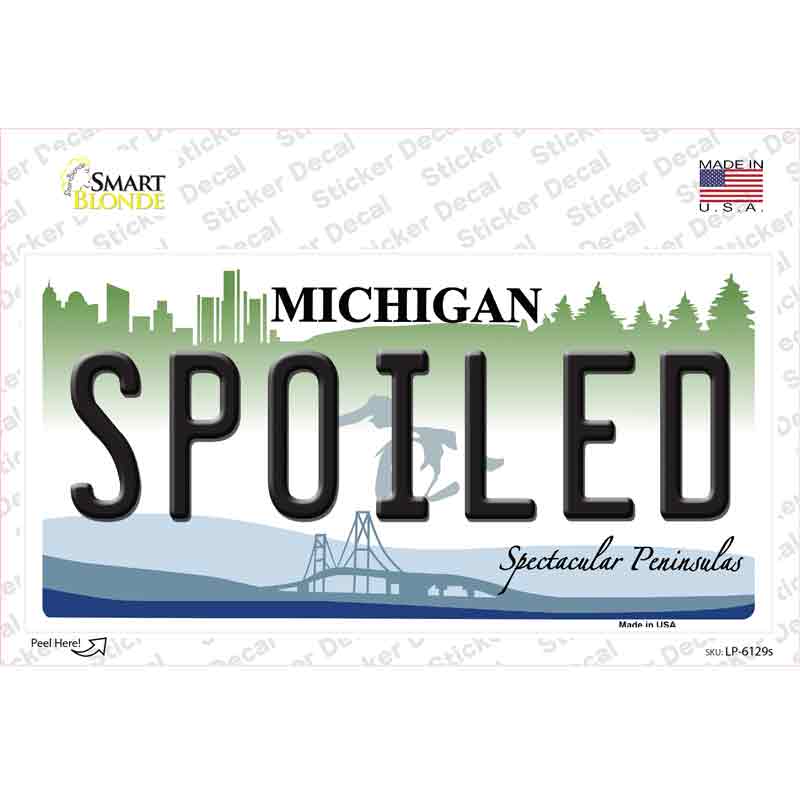 LP-6129s-M Spoiled Michigan Novelty Sticker Decal - Medium