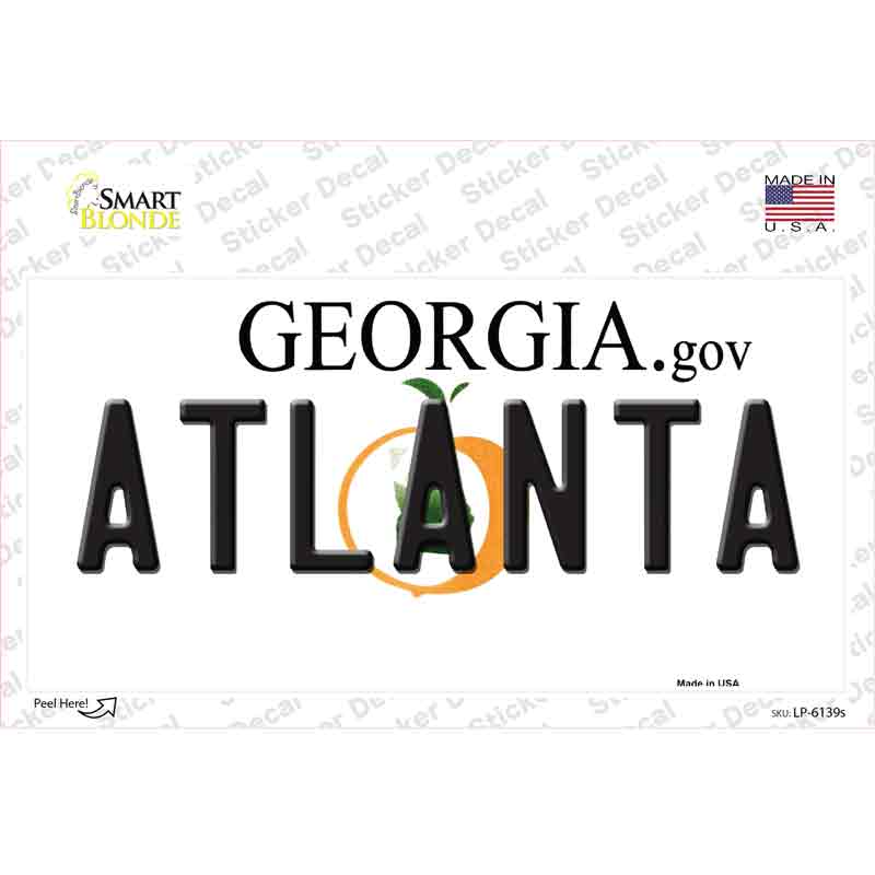 LP-6139s-M Atlanta Georgia Novelty Sticker Decal - Medium