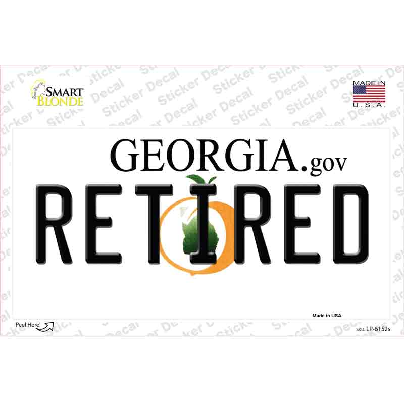 LP-6152s-M Retired Georgia Novelty Sticker Decal - Medium