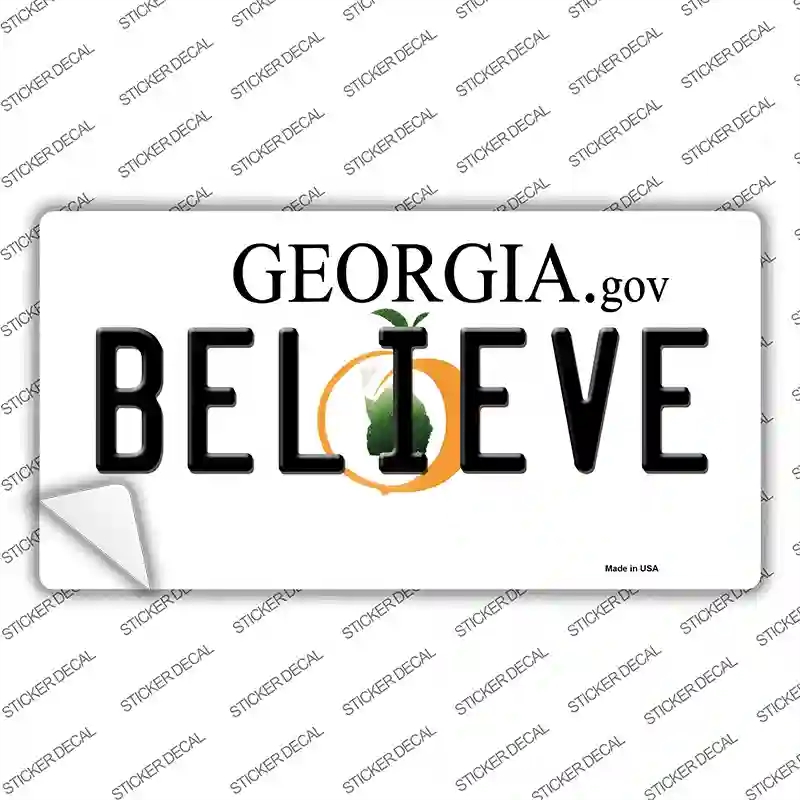 LP-6169s-L Believe Georgia Novelty Sticker Decal - Large