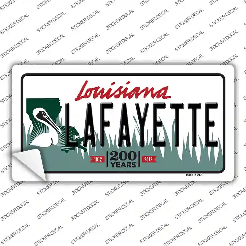 LP-6181s-L Lafayette Louisiana Novelty Sticker Decal - Large
