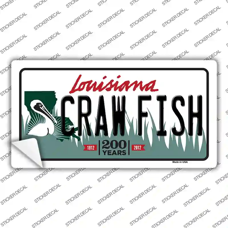 LP-6186s-S Craw Fish Louisiana Novelty Sticker Decal - Small
