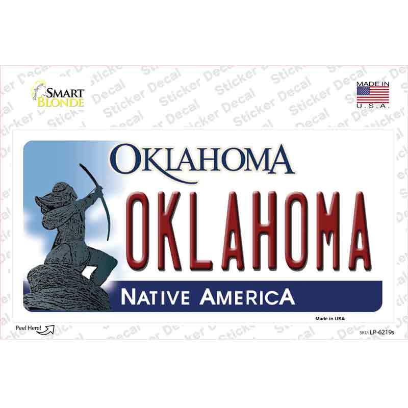 LP-6219s-M Oklahoma Novelty Sticker Decal - Medium