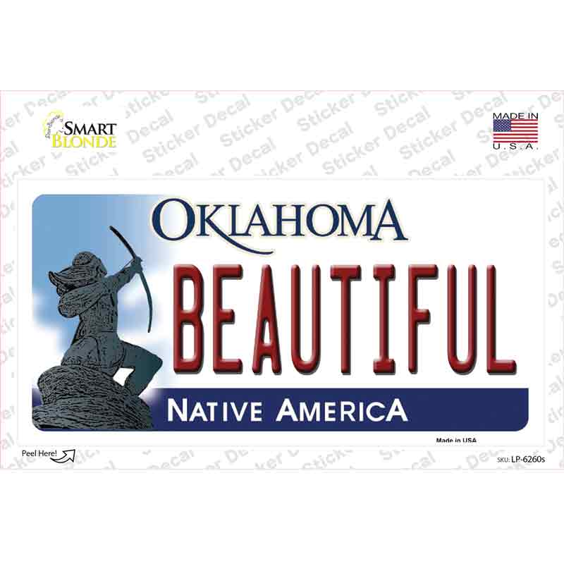 LP-6260s-M Beautiful Oklahoma Novelty Sticker Decal - Medium