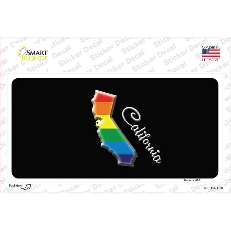 LP-6319s-M California Rainbow Novelty Sticker Decal - Medium