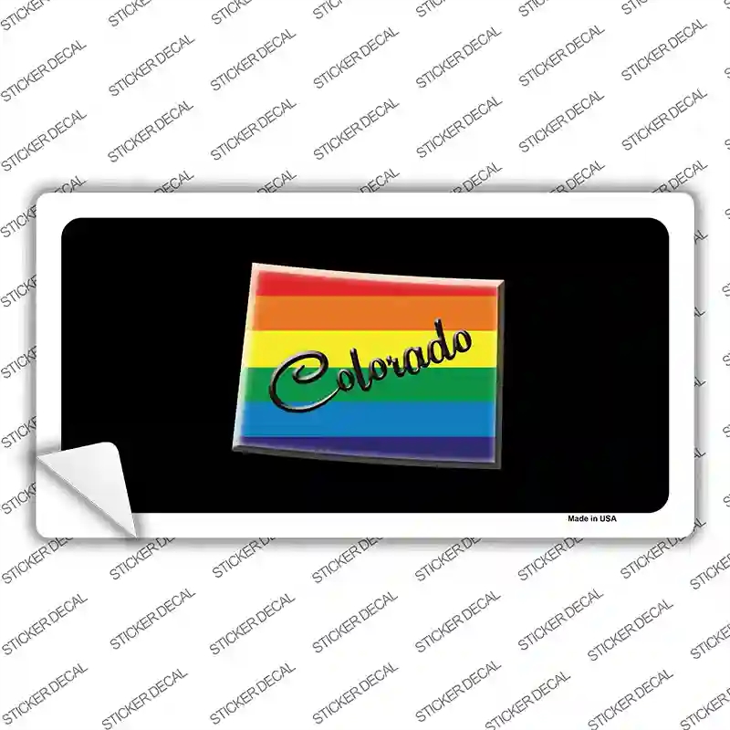 LP-6320s-S Colorado Rainbow Novelty Sticker Decal - Small
