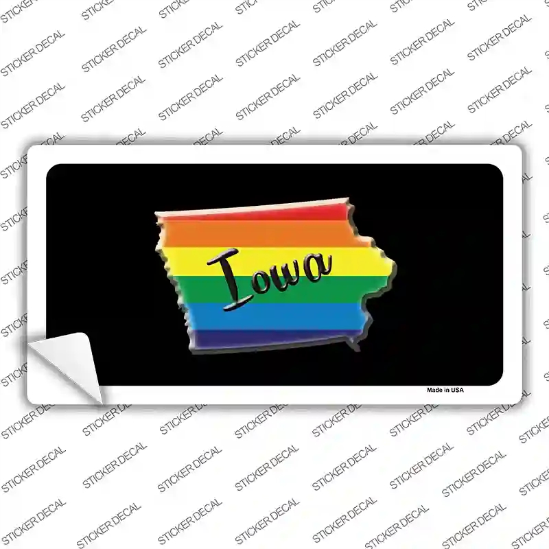 LP-6329s-S Iowa Rainbow Novelty Sticker Decal - Small