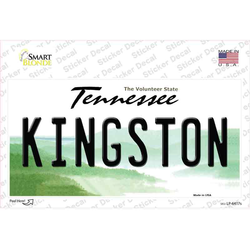 LP-6417s-M Kingston Tennessee Novelty Sticker Decal - Medium