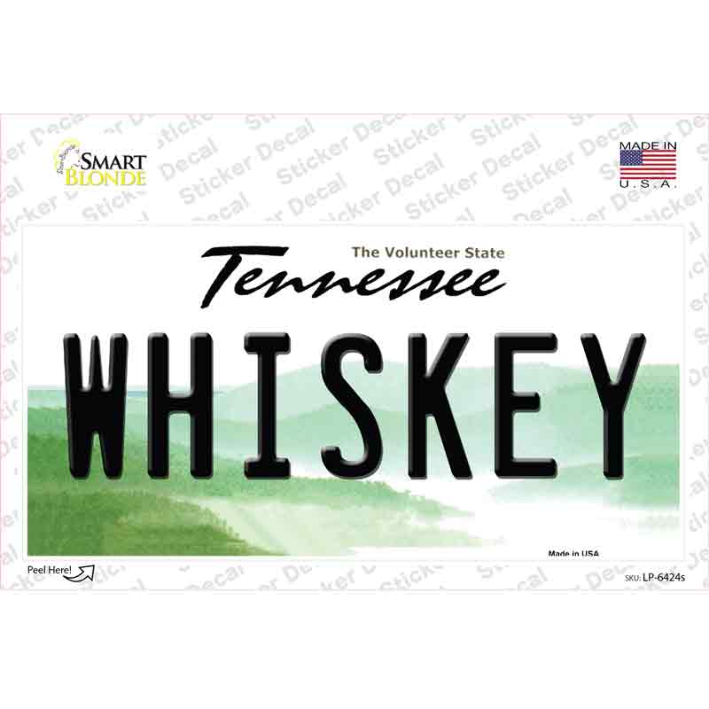 LP-6424s-M Whiskey Tennessee Novelty Sticker Decal - Medium