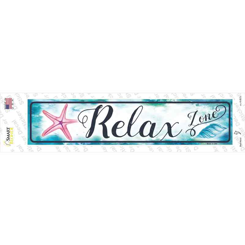 K-857s-M Relax Zone Novelty Narrow Sticker Decal - Medium