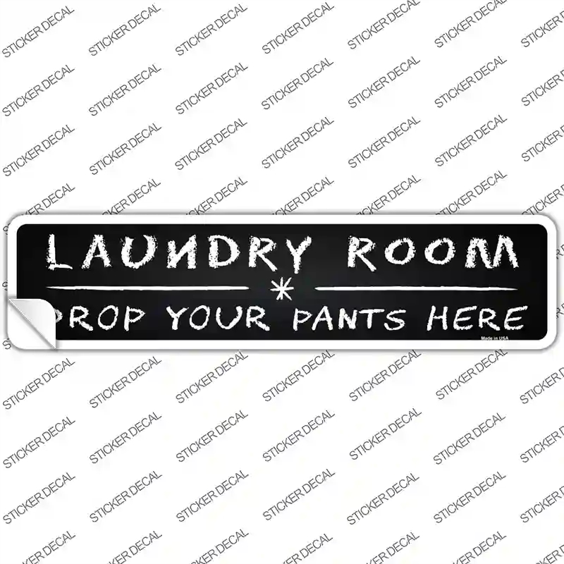 K-878s-XL Laundry Room Novelty Narrow Sticker Decal - Extra Large