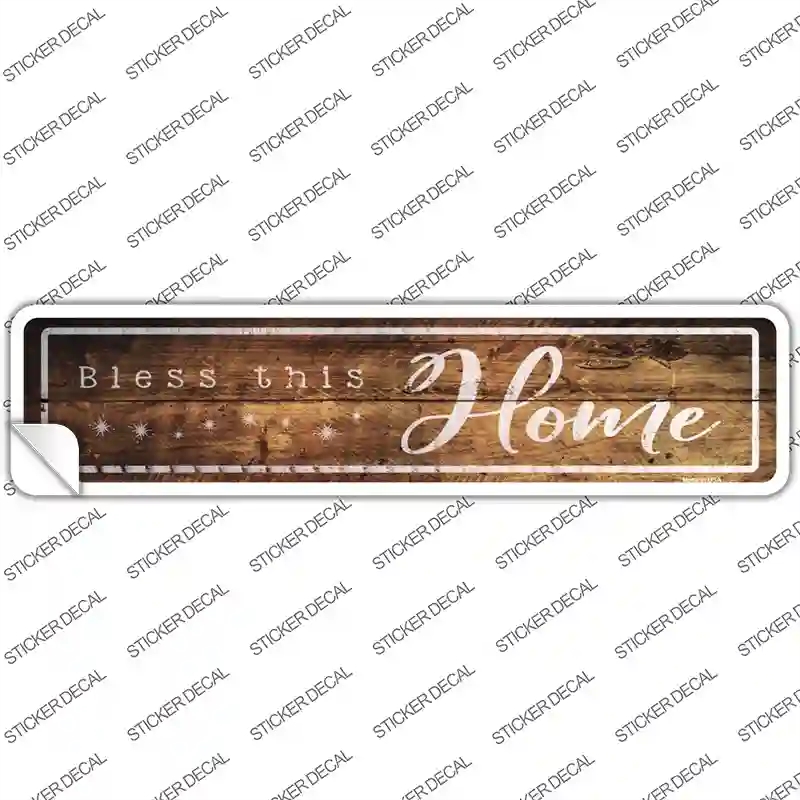 K-913s-S Bless This Home Novelty Narrow Sticker Decal - Small