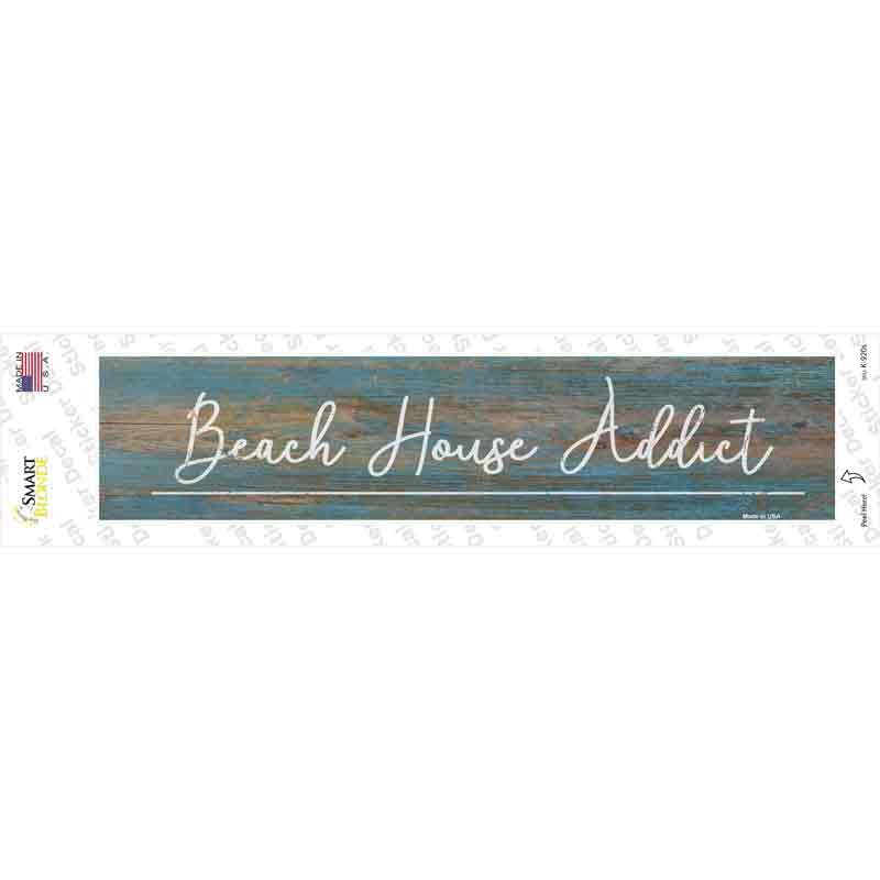 K-920s-M Beach House Addict Novelty Narrow Sticker Decal - Medium