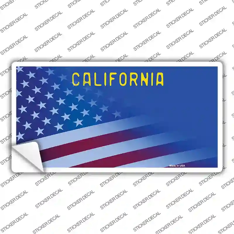 LP-12437s-L California Half Blue Novelty Sticker Decal - Large