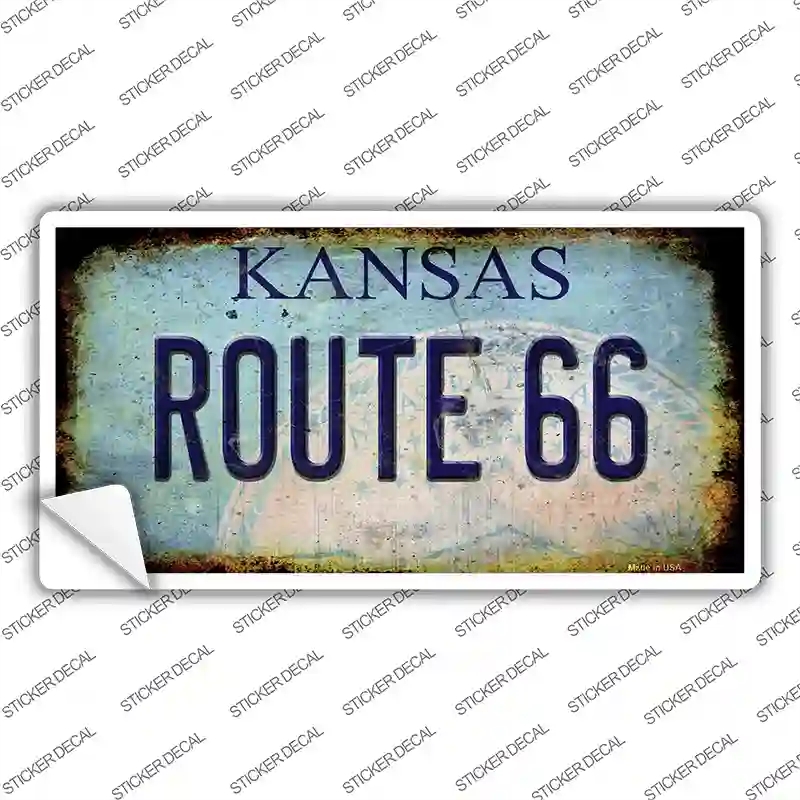 LP-12506s-S Route 66 Kansas Novelty Sticker Decal - Small