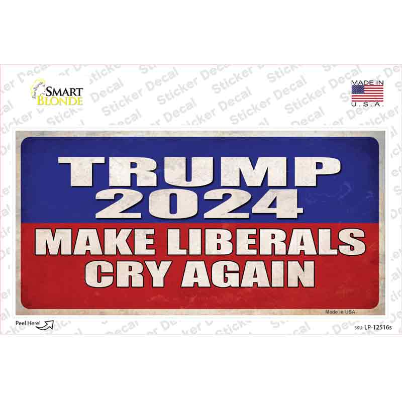 LP-12516s-M Trump Make Liberals Cry Again Novelty Sticker Decal - Medium