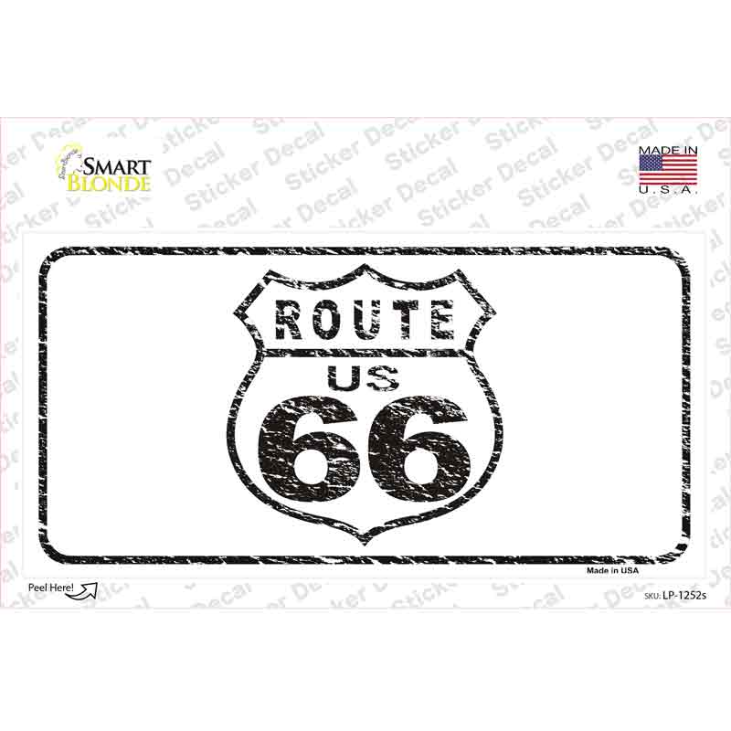 LP-1252s-M Route 66 Distressed Novelty Sticker Decal - Medium