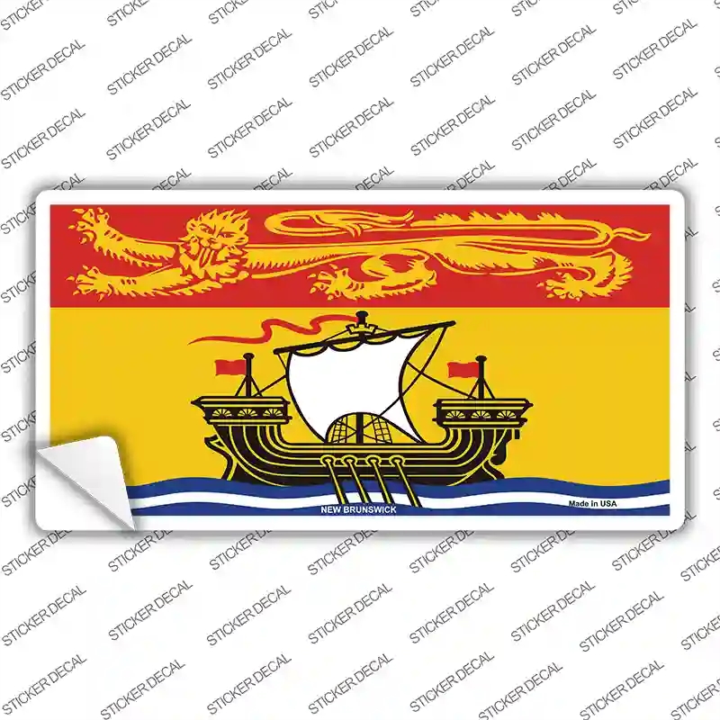LP-13141s-L   Brunswick Canada Flag Novelty Sticker Decal - Large