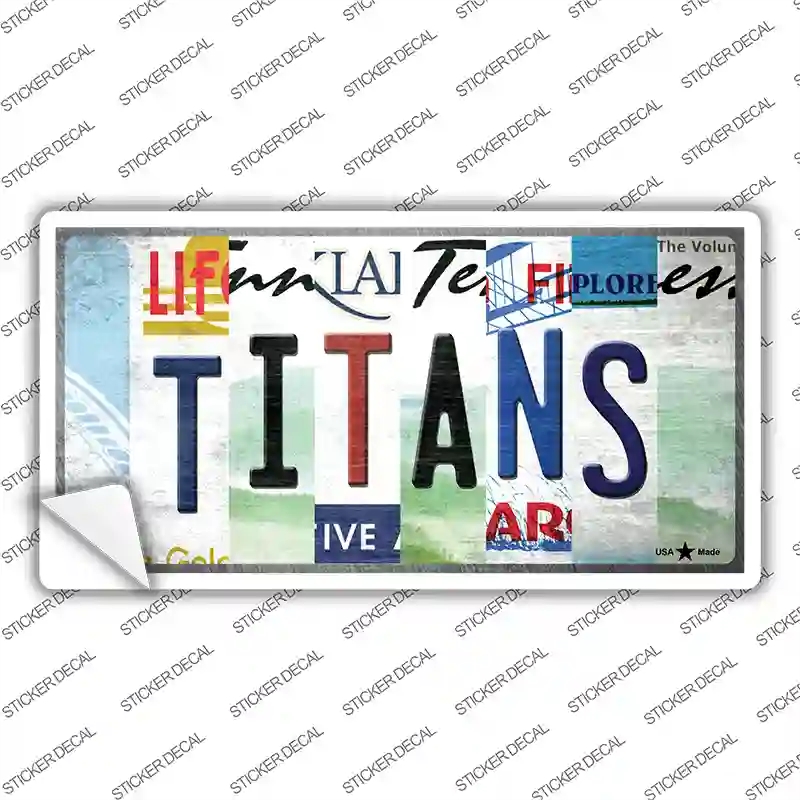 LP-13156s-L Titans Strip Art Novelty Sticker Decal - Large