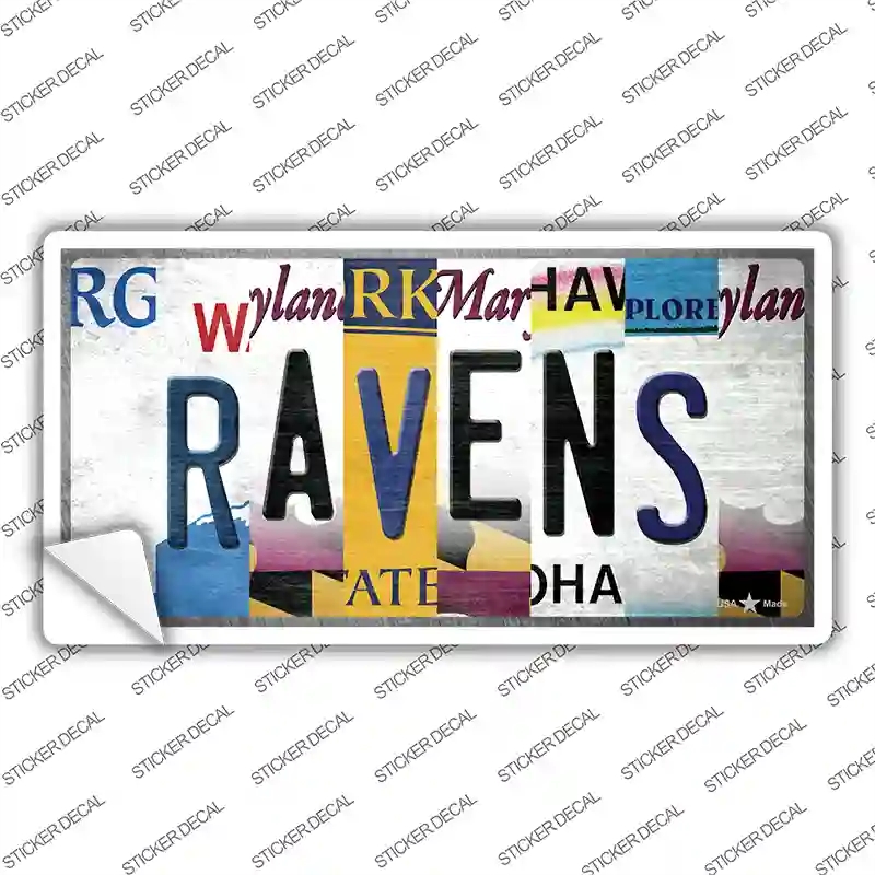 LP-13158s-XL Ravens Strip Art Novelty Sticker Decal - Extra Large