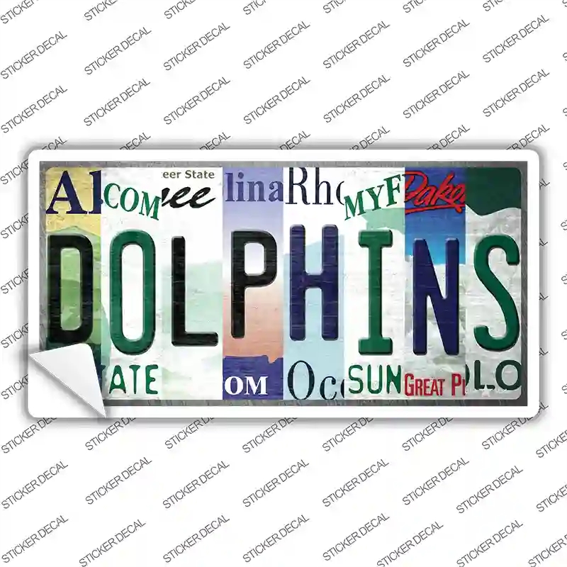 LP-13162s-XL Dolphins Strip Art Novelty Sticker Decal - Extra Large