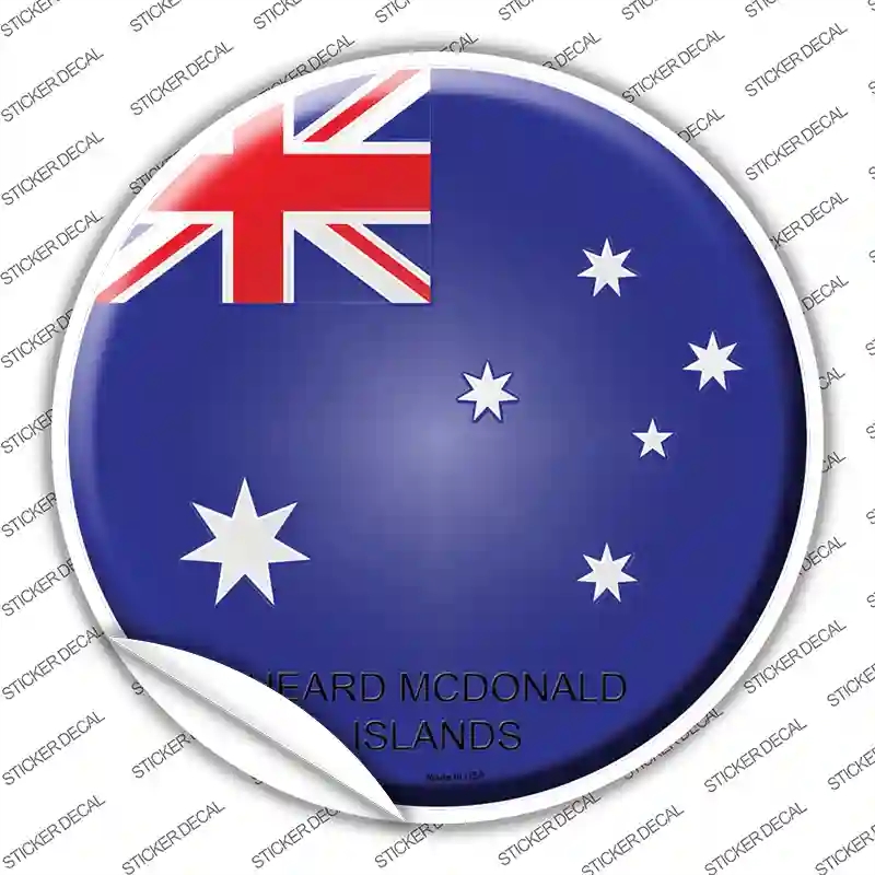 C-292s-S Heard McDonald Islands Country Novelty Circle Sticker Decal - Small