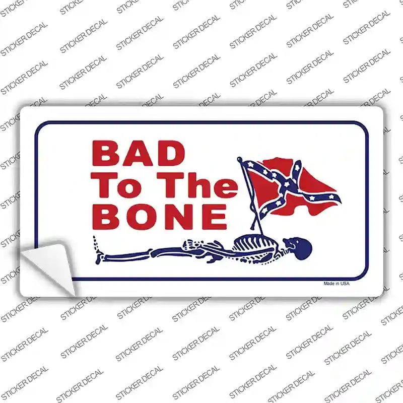 LP-1127s-XL Bad to the Bone Novelty Sticker Decal - Extra Large
