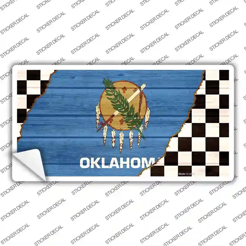 LP-13721s-S Oklahoma Racing Flag Novelty Sticker Decal - Small