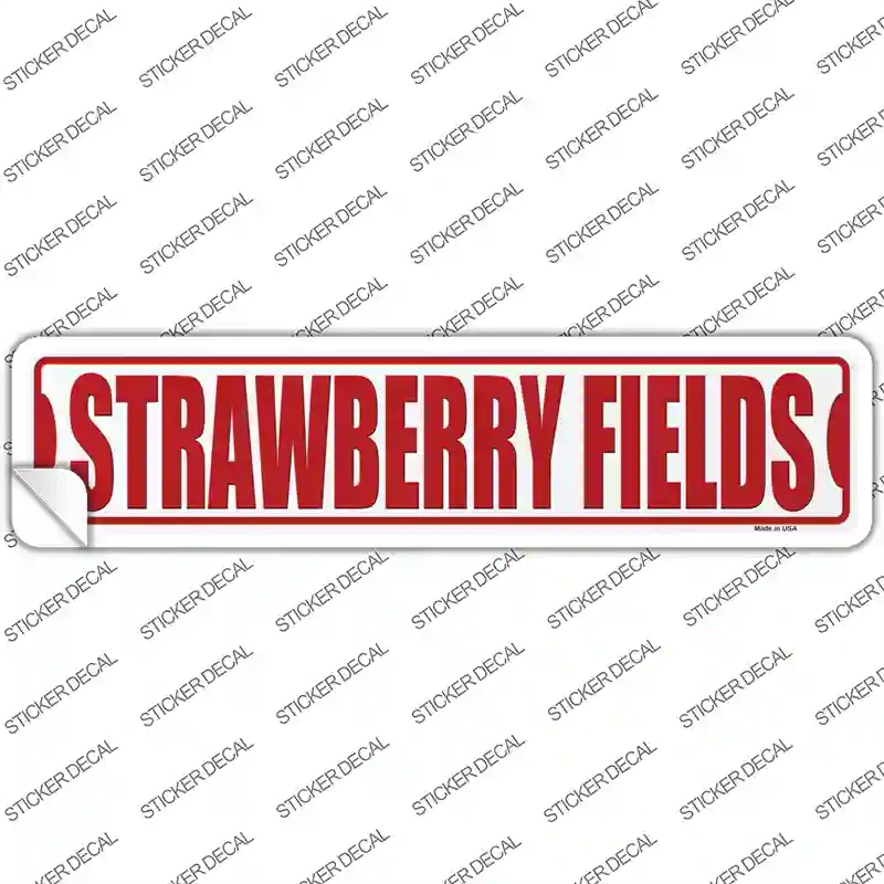 K-1883s-L Strawberry Fields Novelty Narrow Sticker Decal - Large