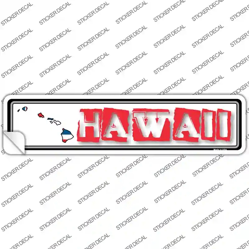 K-310s-S Hawaii Outline Novelty Narrow Sticker Decal - Small