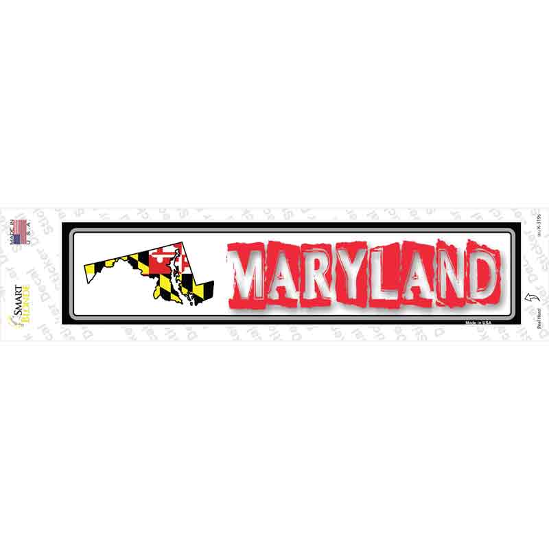 K-319s-M Maryland Outline Novelty Narrow Sticker Decal - Medium