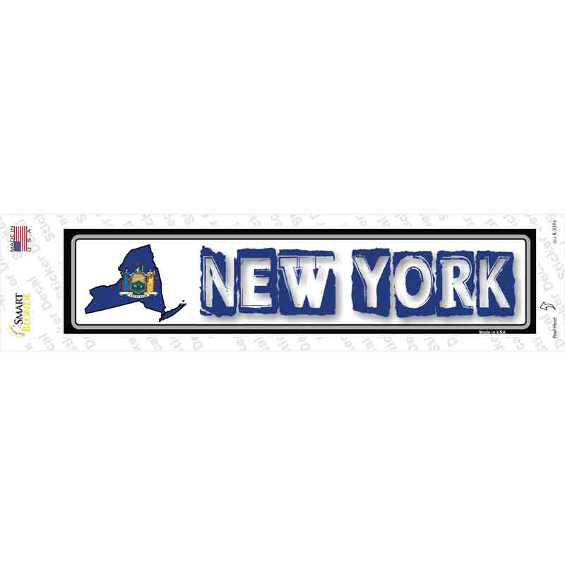 K-331s-M   York Outline Novelty Narrow Sticker Decal - Medium