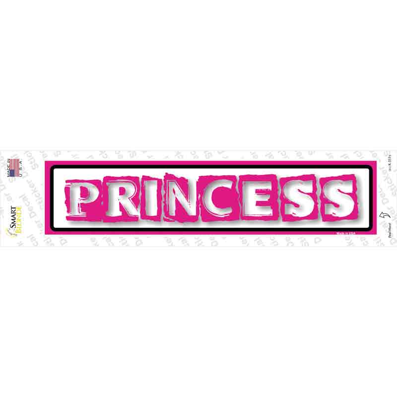 K-351s-M Princess Novelty Narrow Sticker Decal - Medium