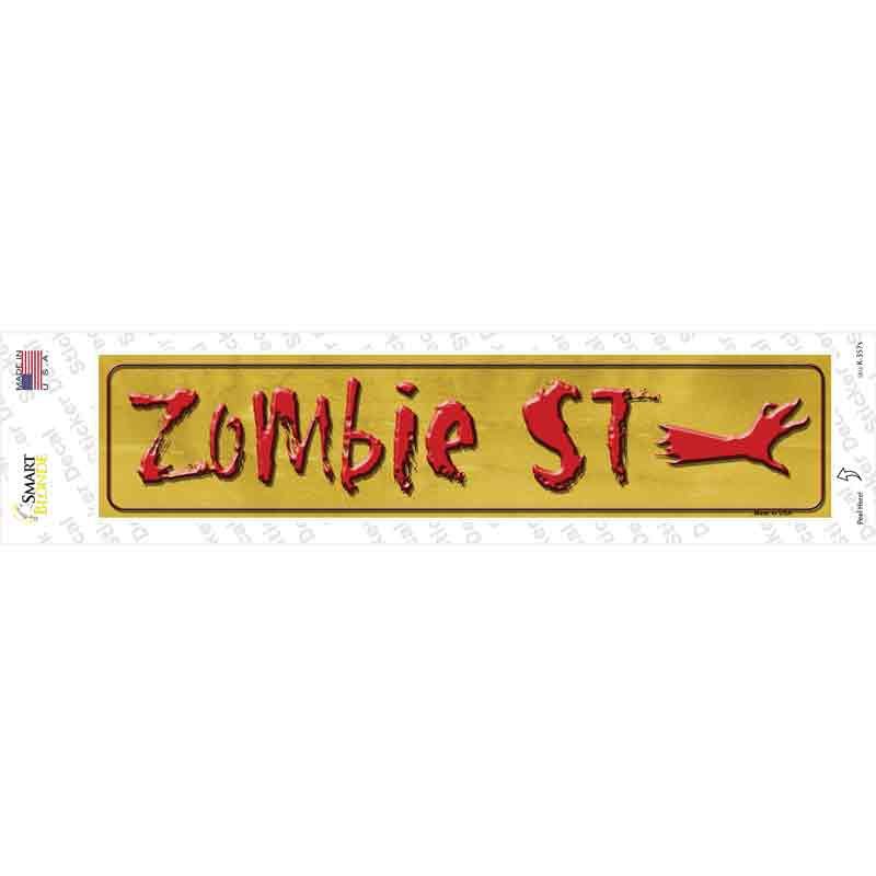 K-357s-M Zombie Street Novelty Narrow Sticker Decal - Medium