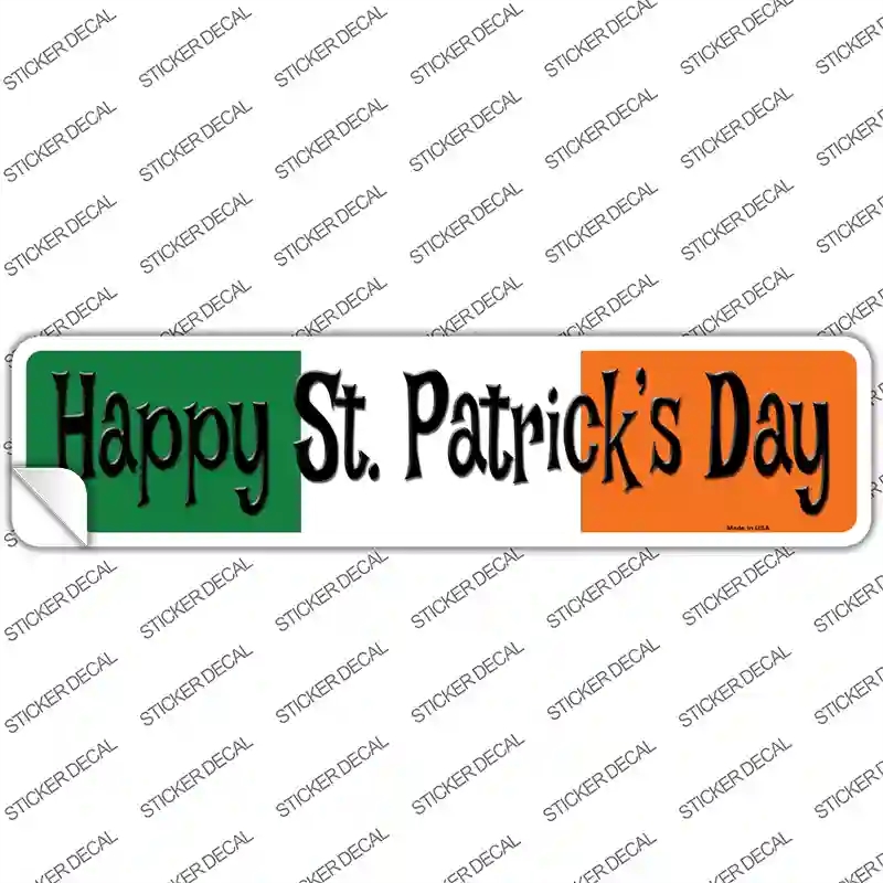 K-362s-XL Happy St. Patricks Day Novelty Narrow Sticker Decal - Extra Large