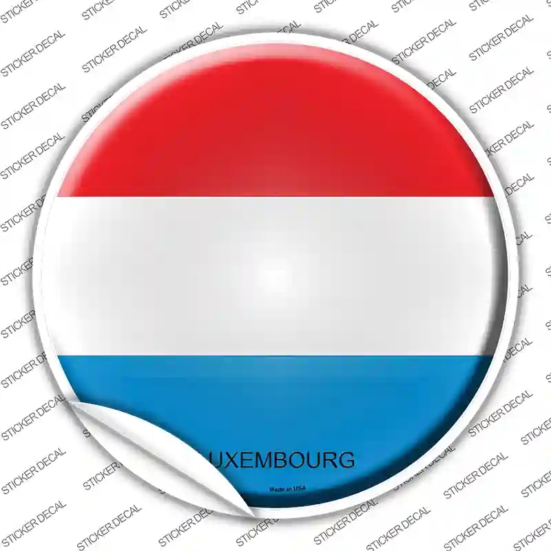 C-335s-S Luxembourg Country Novelty Circle Sticker Decal - Small