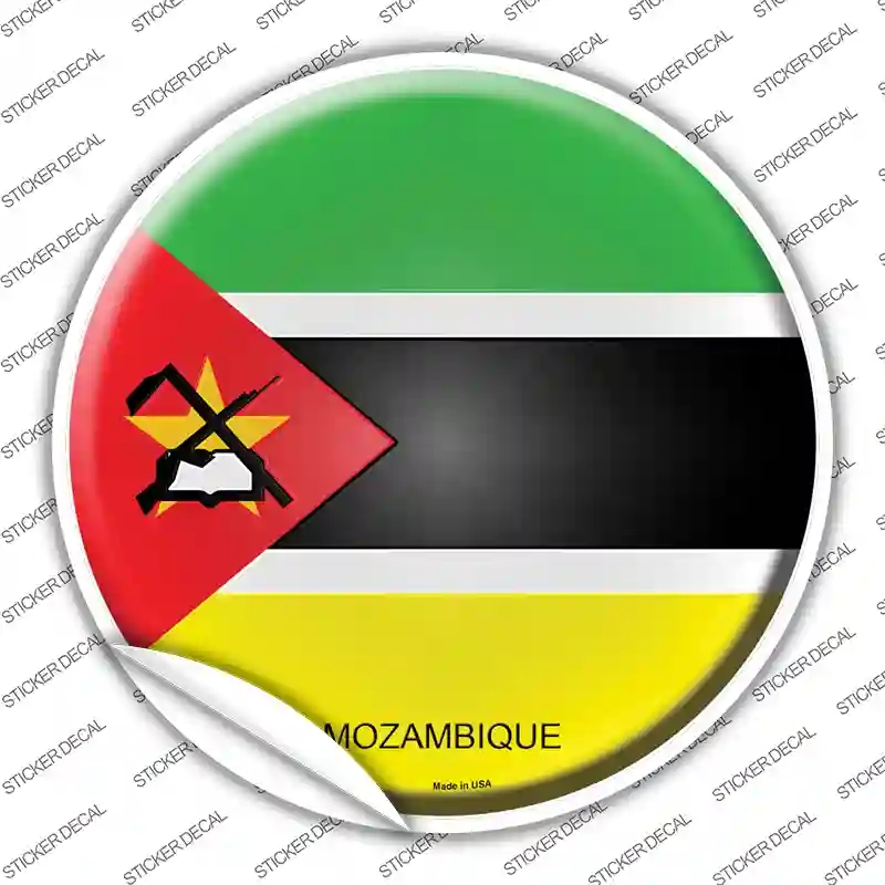 C-360s-S Mozambique Country Novelty Circle Sticker Decal - Small