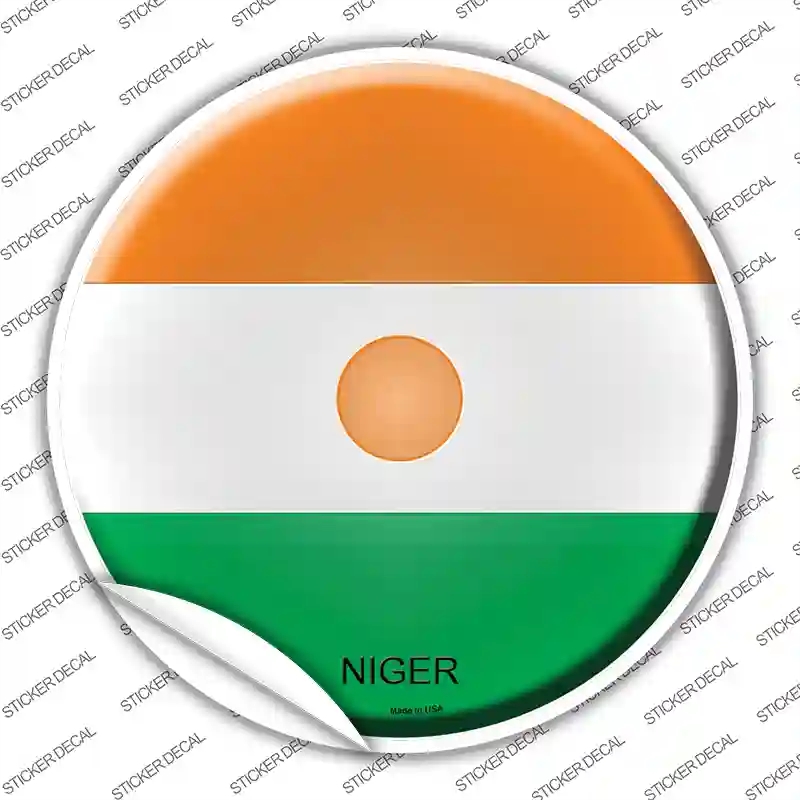 C-371s-S Niger Country Novelty Circle Sticker Decal - Small