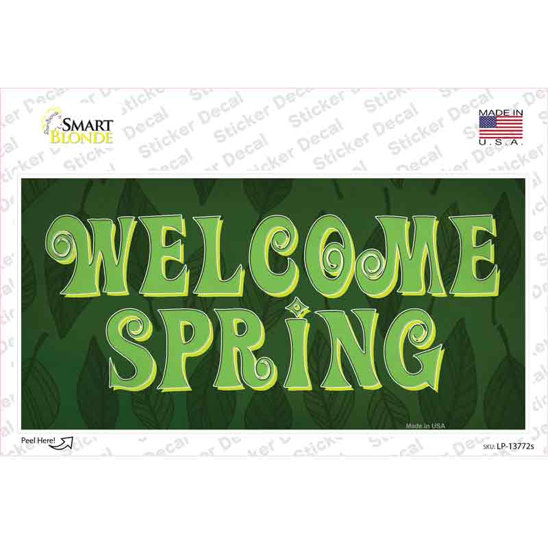 LP-13772s-M Welcome Spring Novelty Sticker Decal - Medium