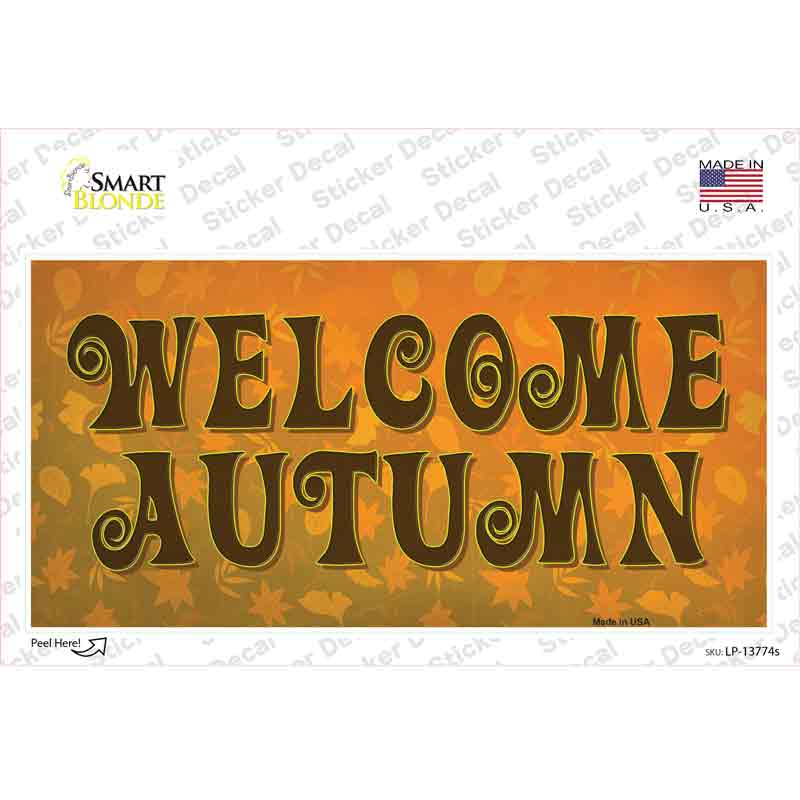 LP-13774s-M Welcome Autumn Novelty Sticker Decal - Medium