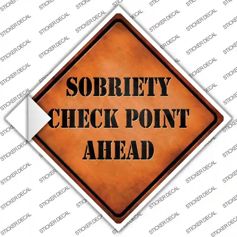CX-633s-S Sobriety Check Point Novelty Diamond Sticker Decal - Small