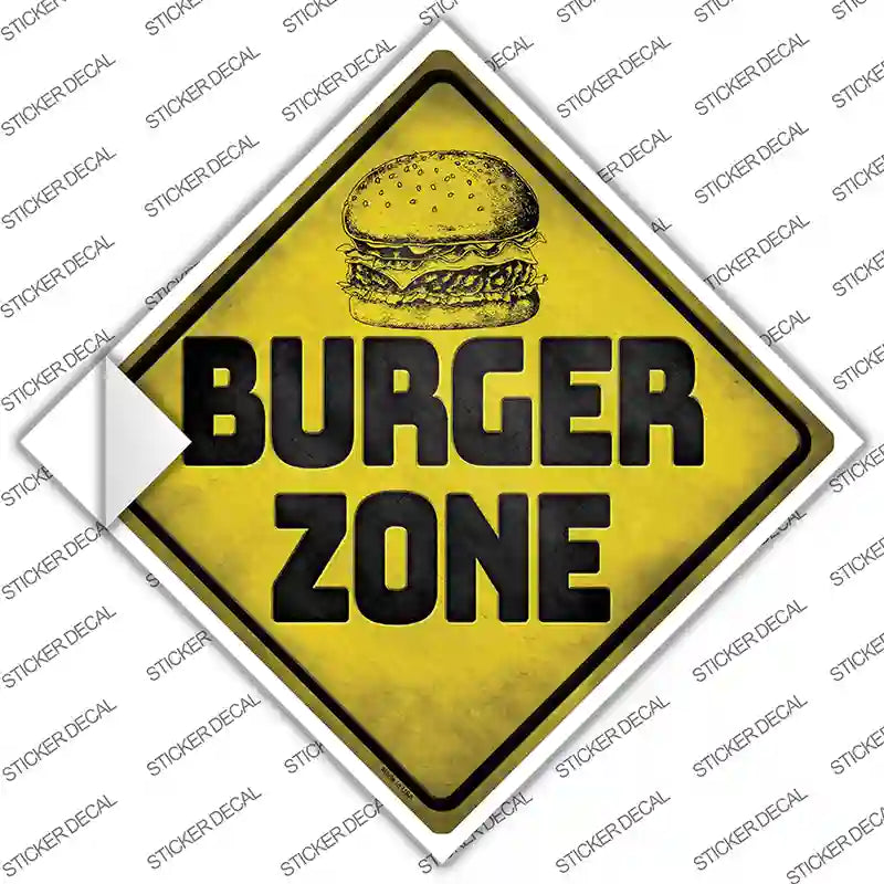 CX-640s-S Burger Zone Novelty Diamond Sticker Decal - Small