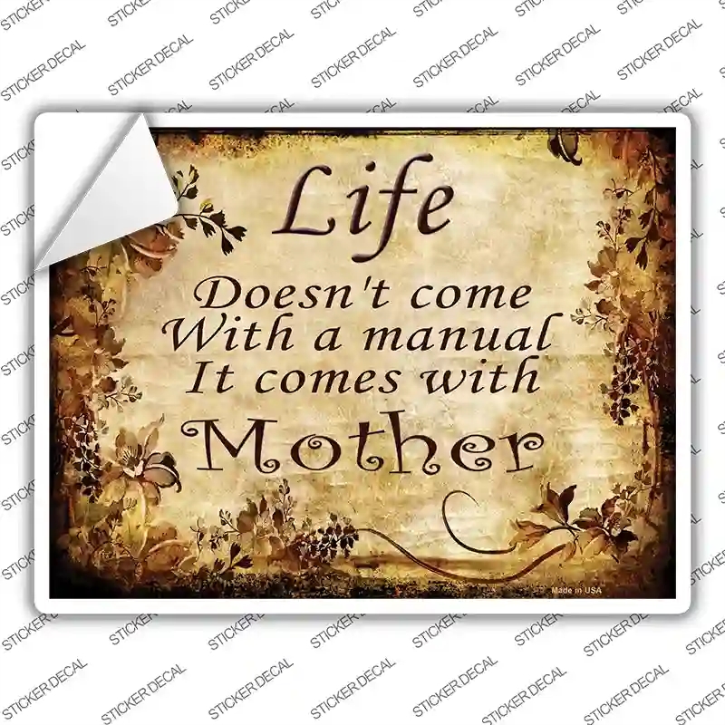 P-1126s-XL Does Not Come with Manual Novelty Rectangle Sticker Decal - Extra Large