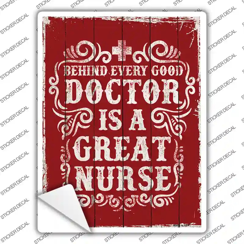 P-1423s-L Great Nurse Novelty Rectangle Sticker Decal - Large