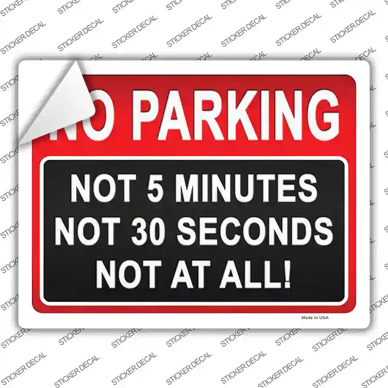 P-1435s-S No At All Novelty Rectangle Sticker Decal - Small