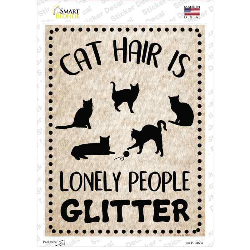 P-1463s-M Lonely People Novelty Rectangle Sticker Decal - Medium