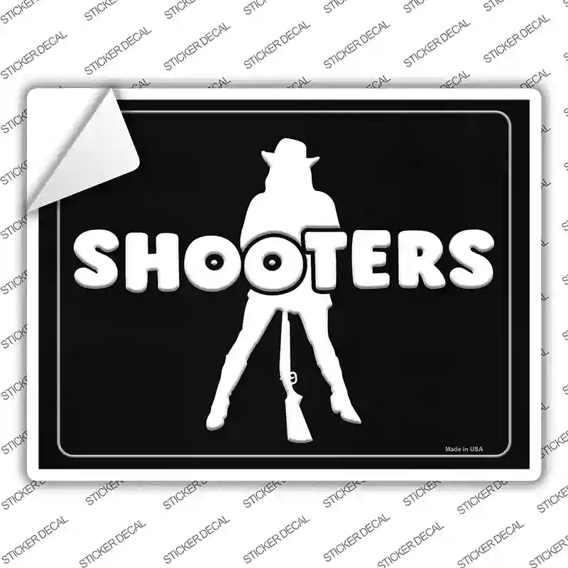 P-1486s-L Shooters Novelty Rectangle Sticker Decal - Large