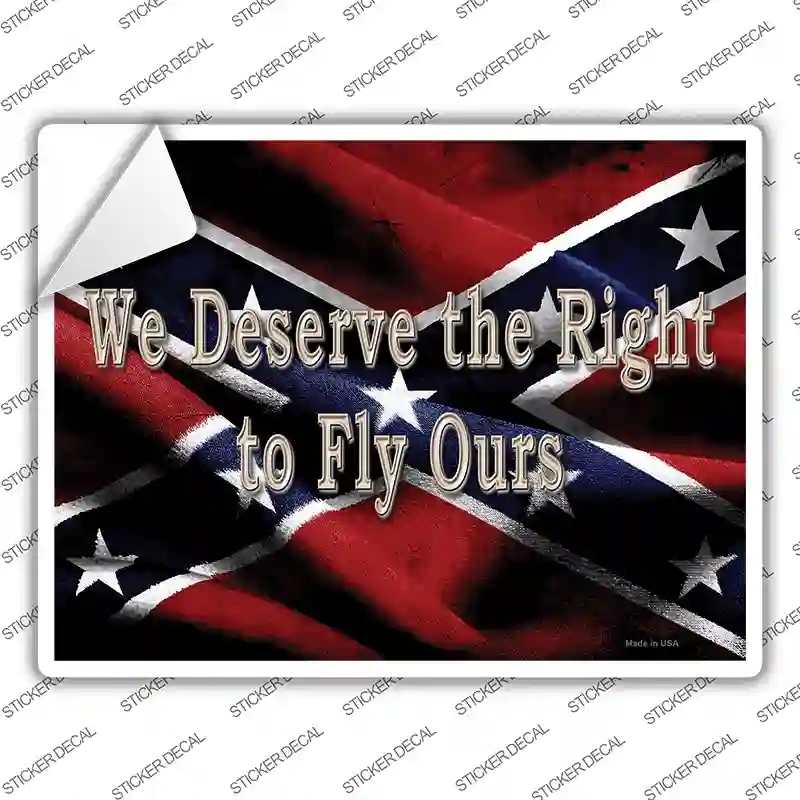 P-1729s-S We Deserve the Right Novelty Rectangle Sticker Decal - Small