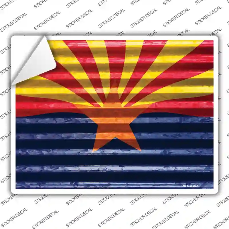 P-2308s-L Arizona Flag Novelty Rectangle Sticker Decal - Large