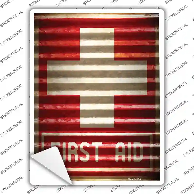 P-2315s-XL First Aid Novelty Rectangle Sticker Decal - Extra Large